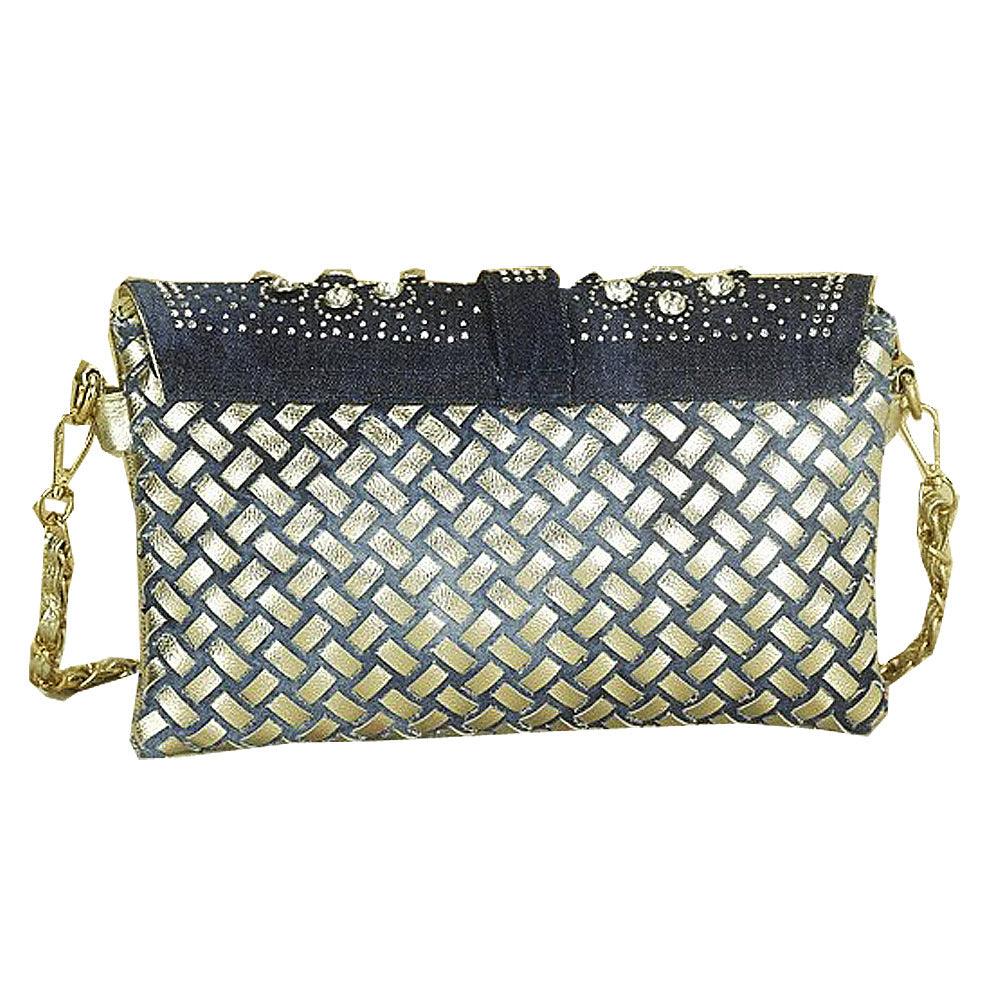 Diamond Denim One-shoulder Crossbody Bag - Trendha