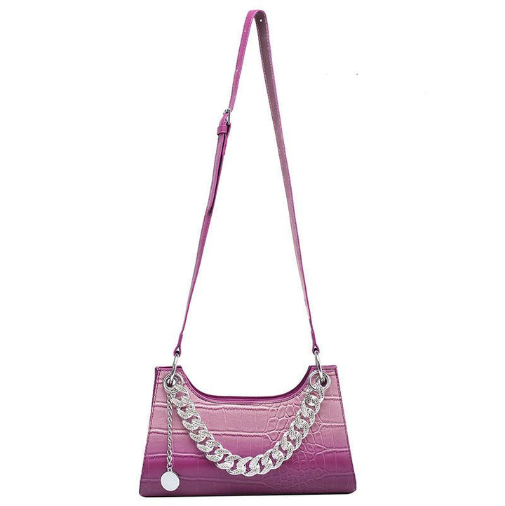 Women's Fashion Stone Pattern Gradient Color Single Shoulder Crossbody Bag - Trendha