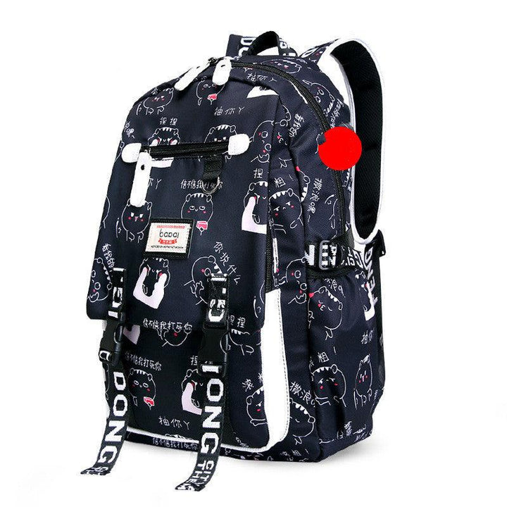 Female Backpack Student School Bag Junior High School Student High School Student Student Backpack Printing - Trendha