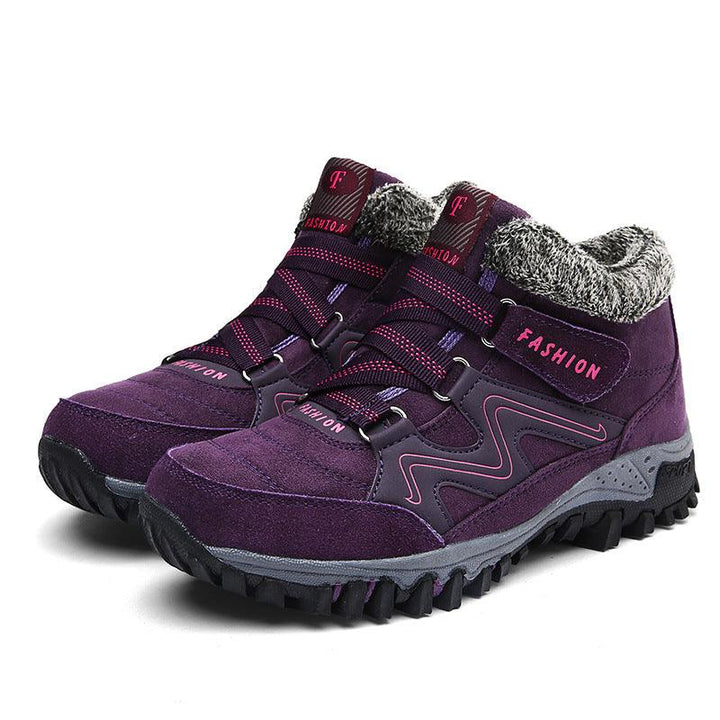 Cotton Shoes Winter Plus Velvet Thickening Outdoor Large Size Sports Running Shoes - Trendha