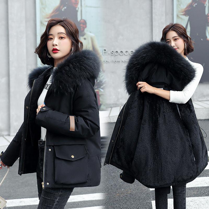 Tooling To Overcome The Thicker Loose Plus Size Women's Cotton-padded Jacket - Trendha
