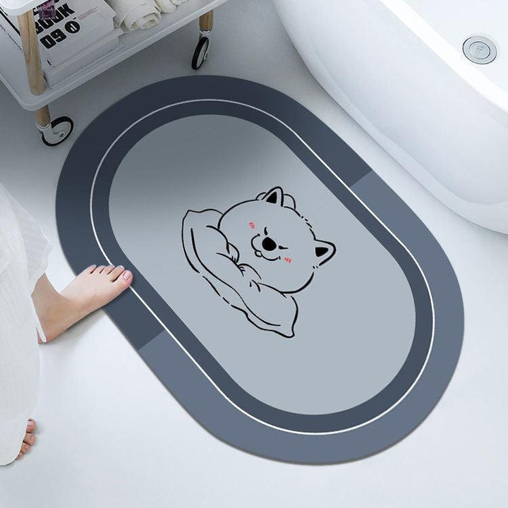 Cushion Cushion Bathroom Sliding Door Floor Bathroom Foot Mat - Trendha