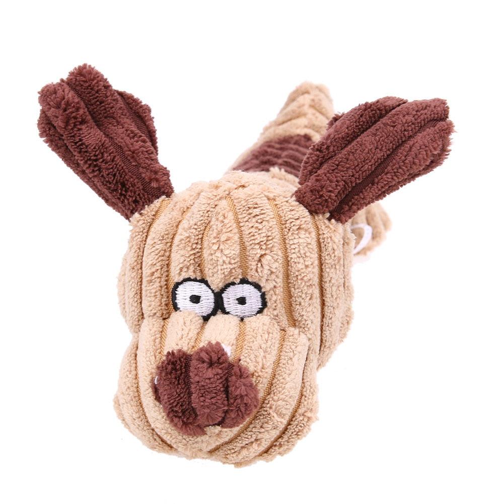Amusing Dog Shaped Chewing Plush Pet's Toy - Trendha