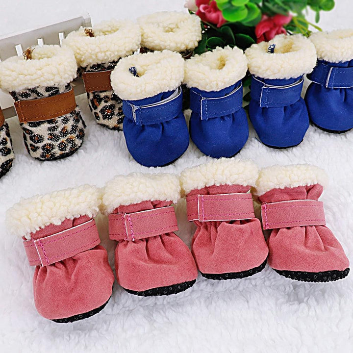 Anti-Slip Winter Dog Shoes 4 pcs Set - Trendha