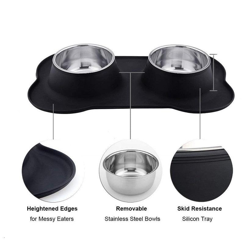 Antislip Double Feeding Bowl - Trendha
