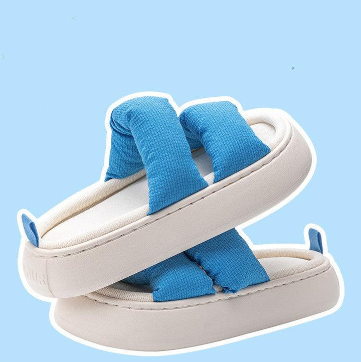 Four Seasons Linen Slippers Women's Thick Bottom Indoor Home Furnishing Fabric Art - Trendha