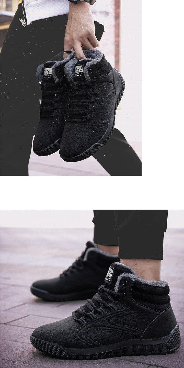 High-top Plus Cashmere Middle-aged And Elderly Walking Shoes - Trendha