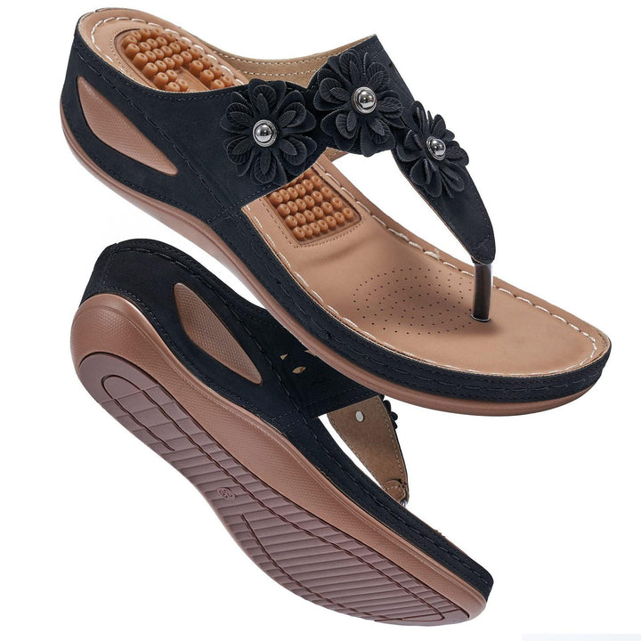 Summer Women's Massage Tablets Wear-resistant Non-slip Beef Tendon Thick-soled Slippers - Trendha
