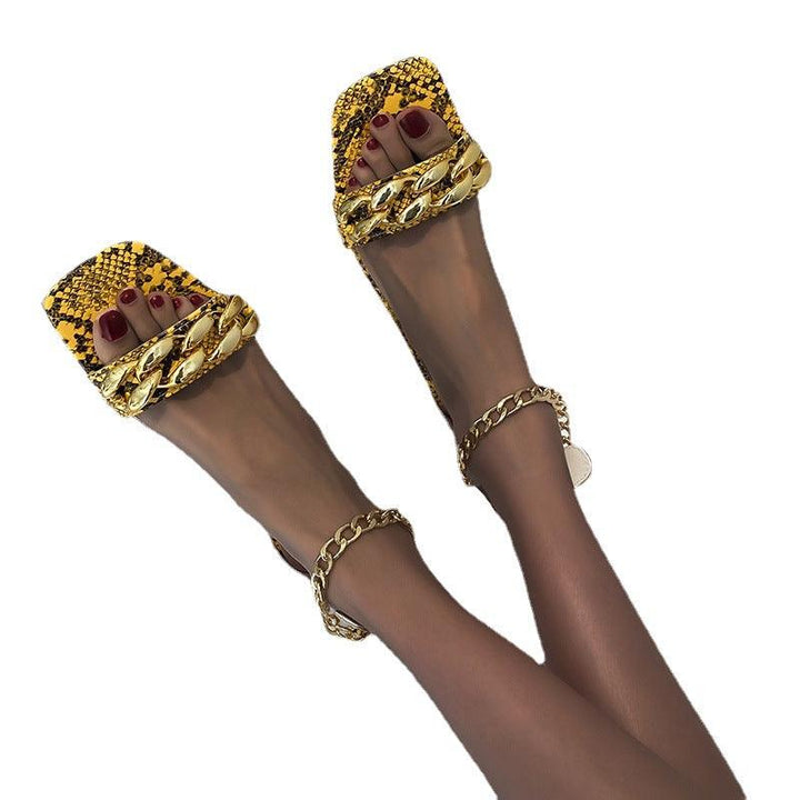 Sandals Women Fashion Temperament Toe Bag Heel - Trendha