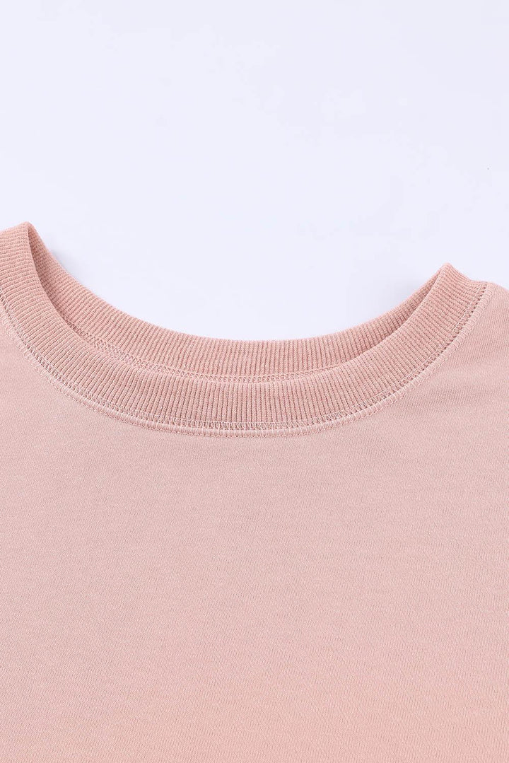 Side Slit Drop Shoulder Sweatshirt - Trendha
