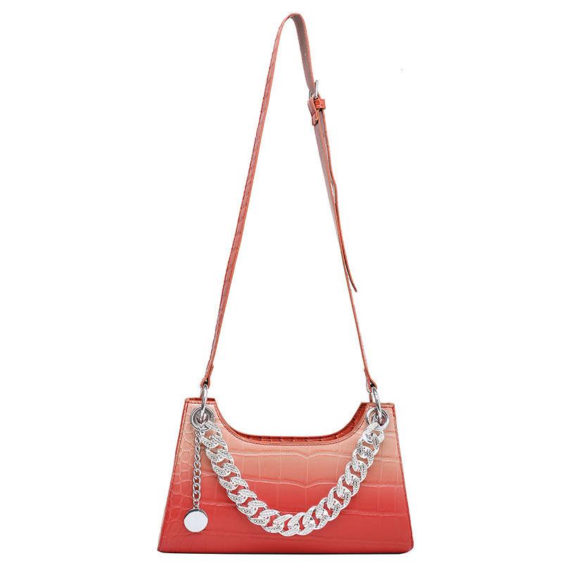 Women's Fashion Stone Pattern Gradient Color Single Shoulder Crossbody Bag - Trendha
