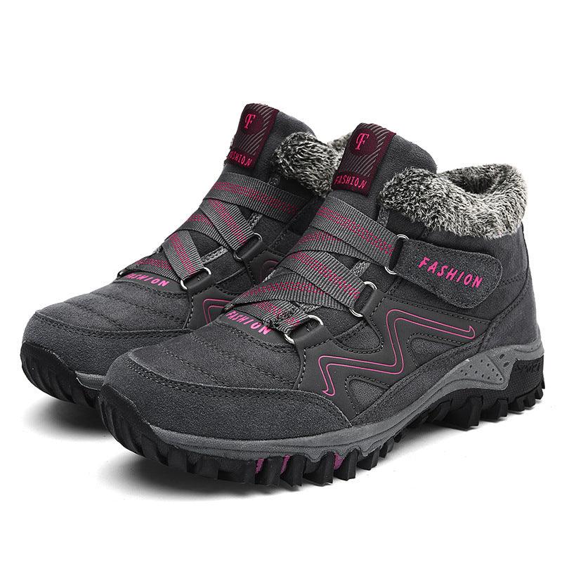 Cotton Shoes Winter Plus Velvet Thickening Outdoor Large Size Sports Running Shoes - Trendha