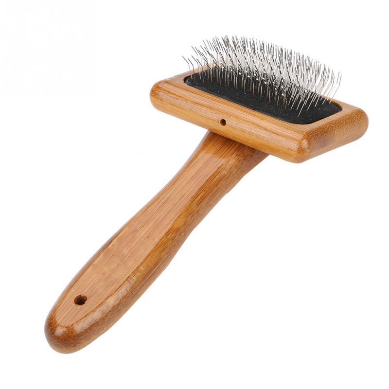 Bamboo Handle Pet Grooming Square Brush - Trendha