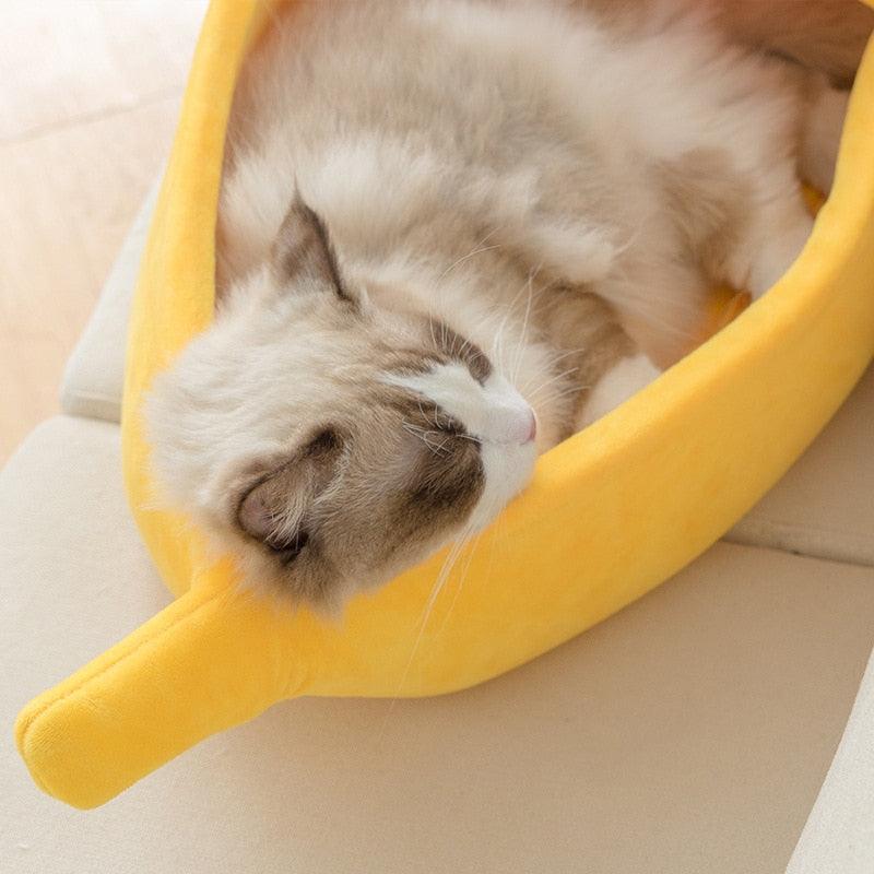 Banana Shaped Cat Bed - Trendha