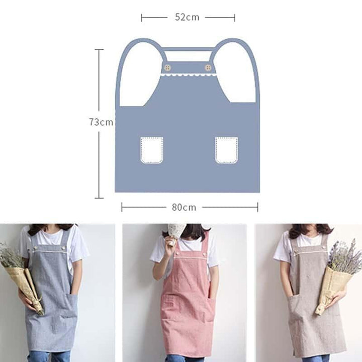 Barista Cafe Linen Long Apron - Trendha