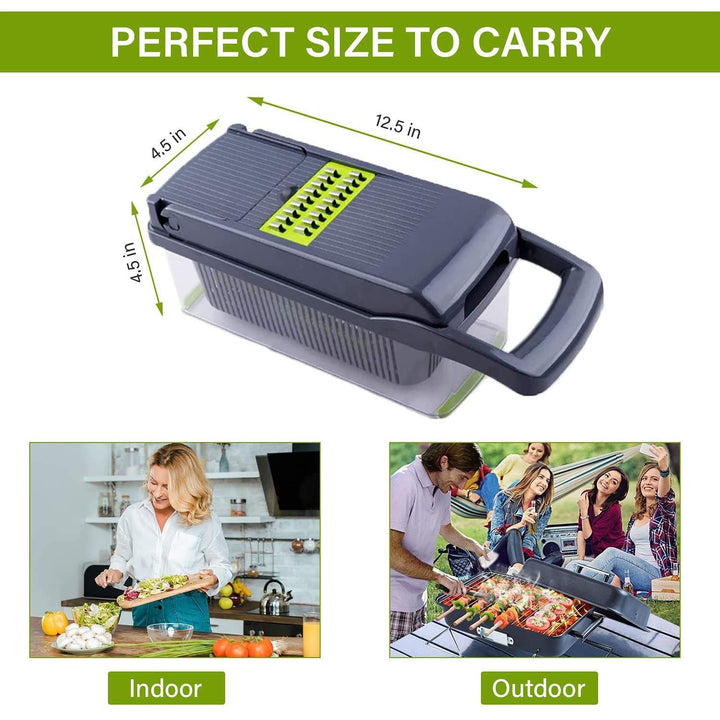 12 In 1 Manual Vegetable Chopper Kitchen Gadgets Food Chopper Onion Cutter Vegetable Slicer - Trendha