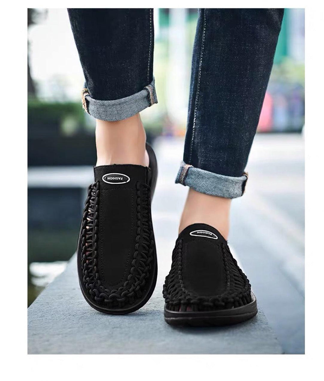 Fashion Simple Men's Woven Sandals And Slippers - Trendha