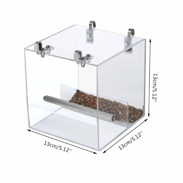 Bird's Trasparent Cube Feeder - Trendha