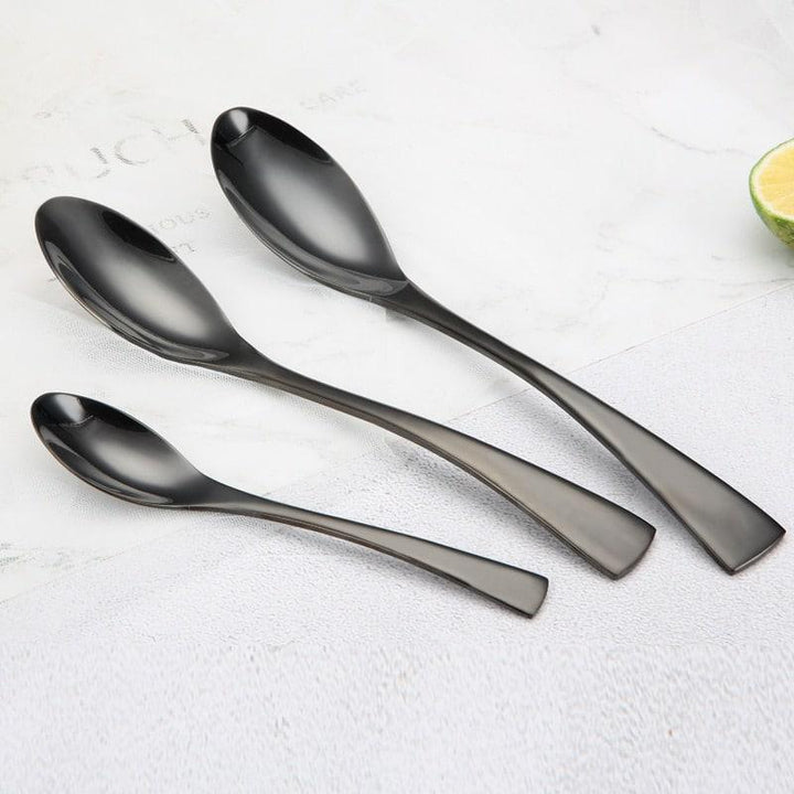 Black Flatware Stainless Steel - Trendha