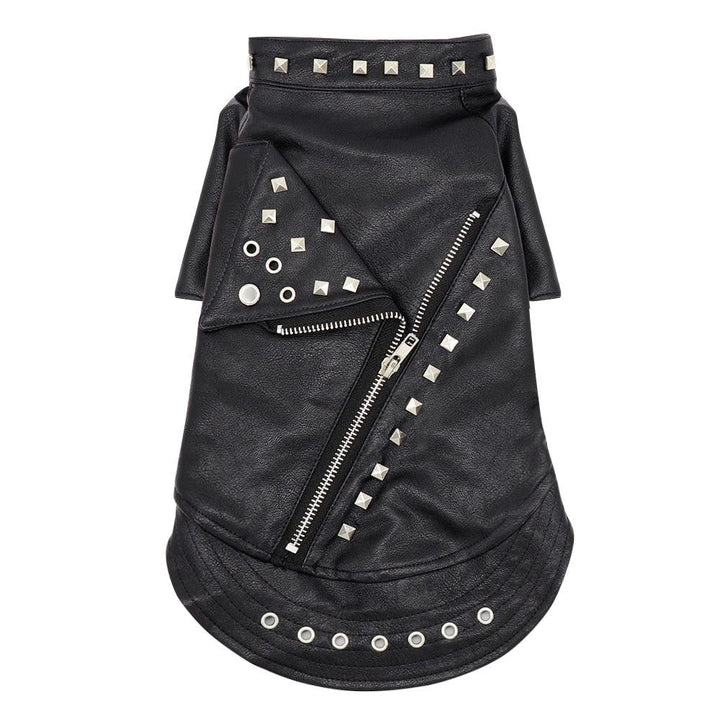 Black Leather Jacket for Cats - Trendha