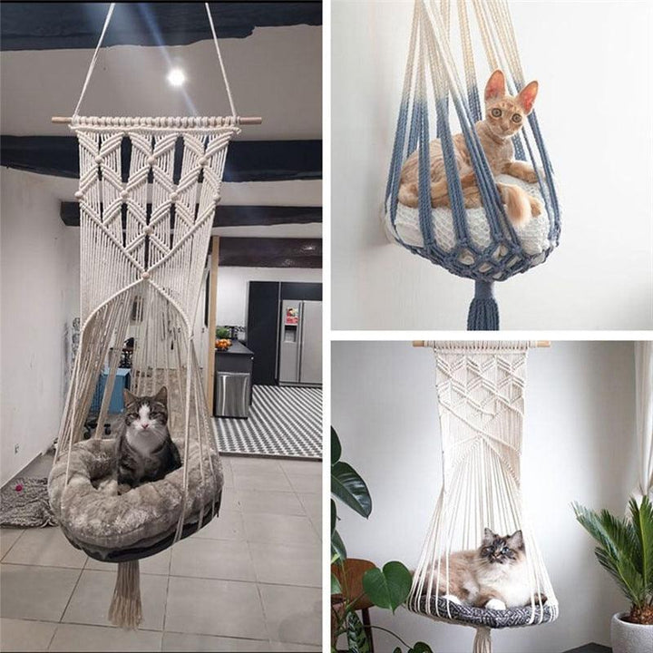 Bohemian Style Cotton Cat Bed Tapestry - Trendha