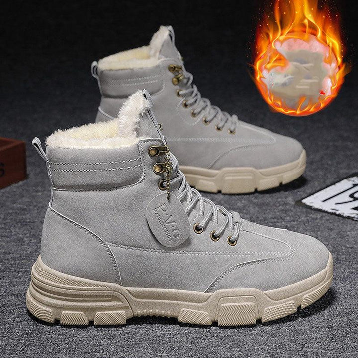 Fashion Men's Thick And Velvet Warm Cotton Shoes - Trendha