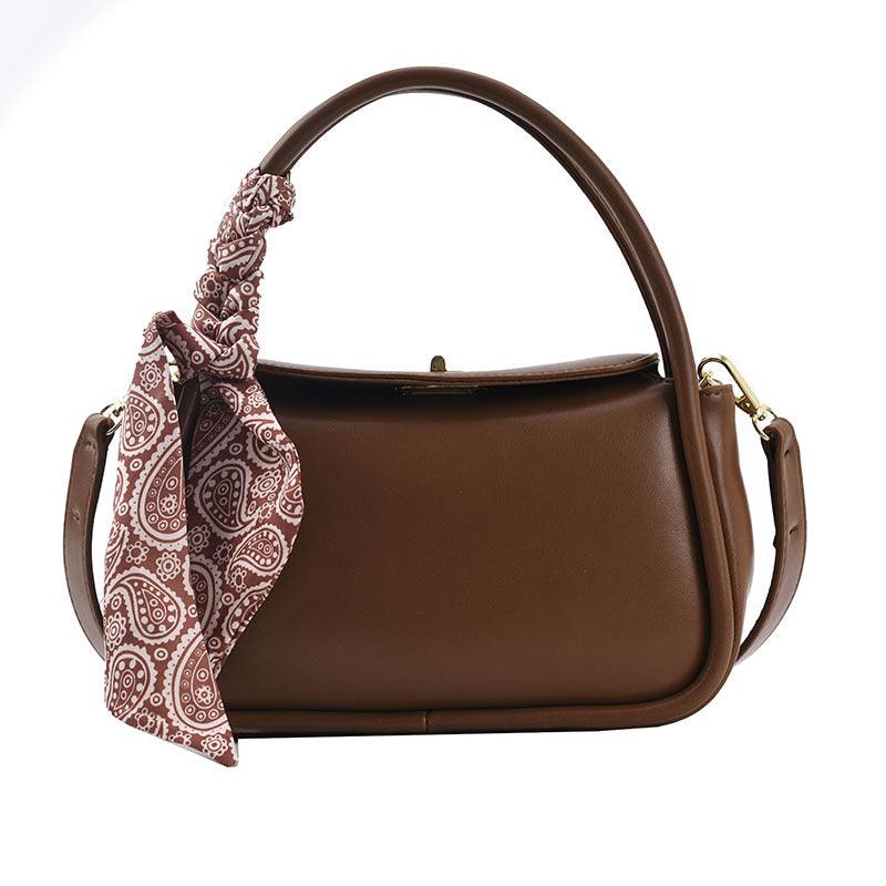 Pure Color Silk Scarf Printed Trendy Handbags - Trendha