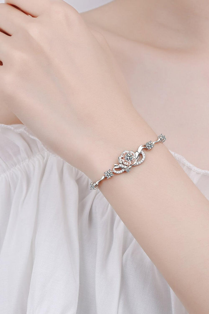 925 Sterling Silver Moissanite Bracelet - Trendha