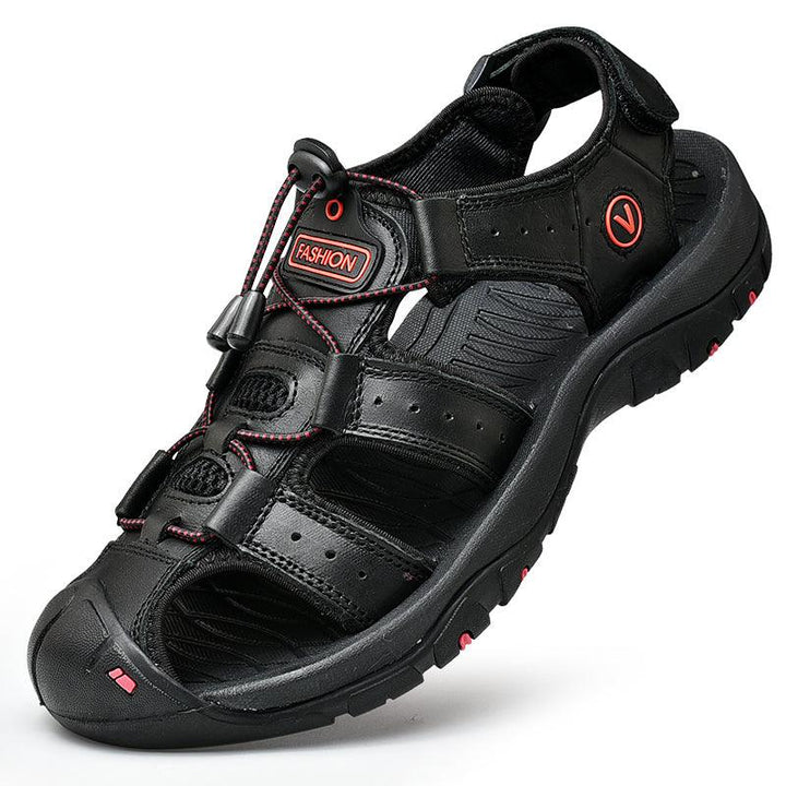 Sandals Men's Trendy Leather Toe Slippers Outdoor Sports Casual Shoes - Trendha