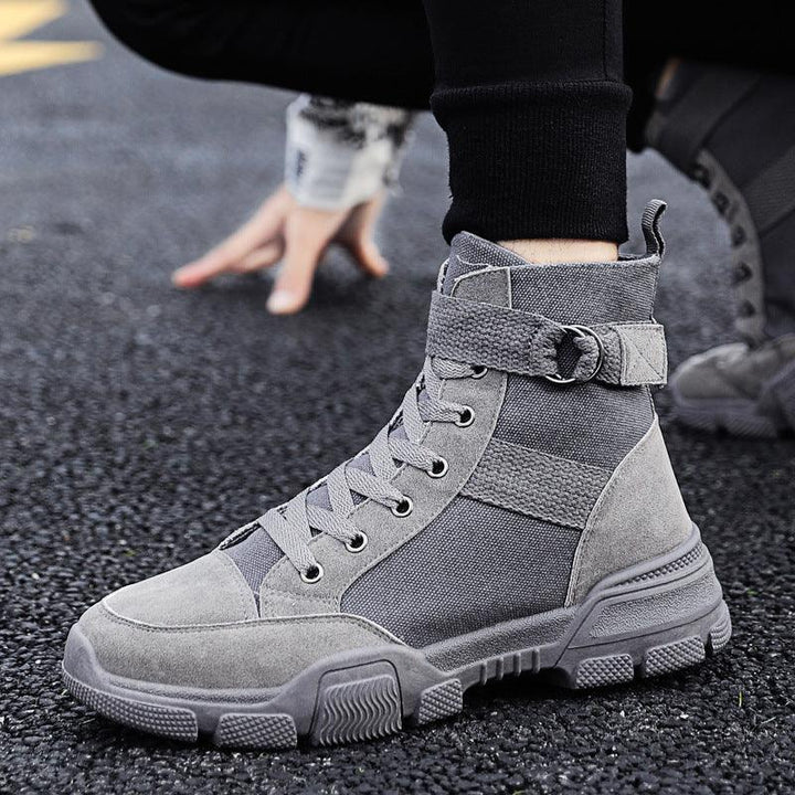 Men's Martin Boots Canvas Workwear High-Top Shoes - Trendha