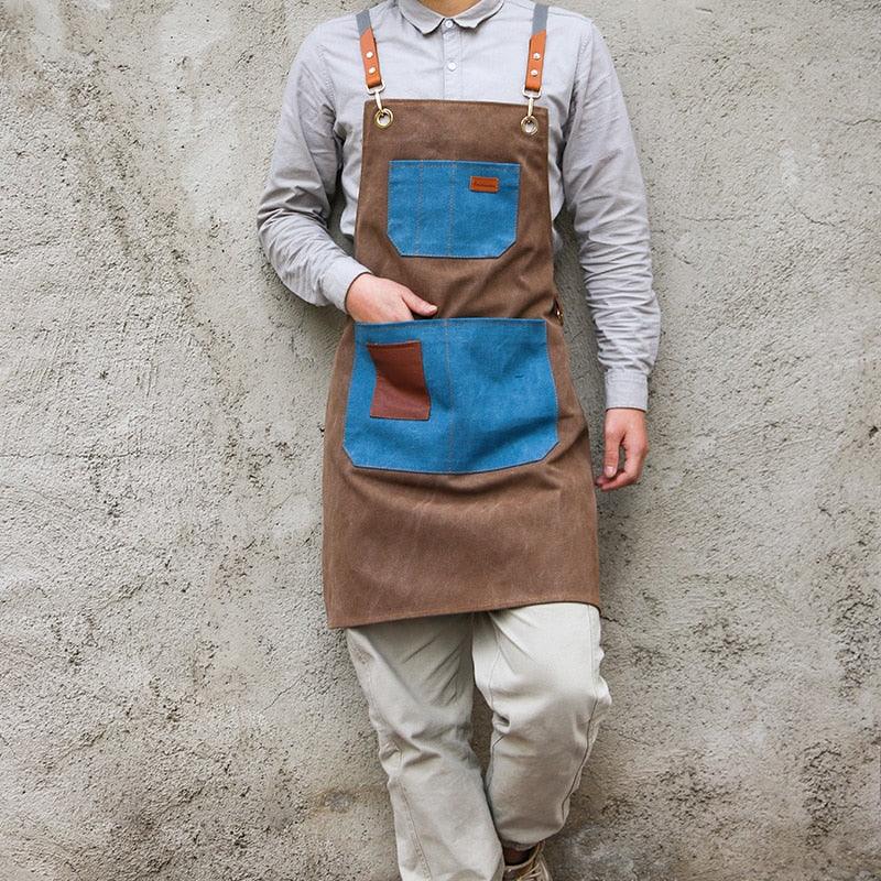 Canvas Barista Apron with Custom Logo