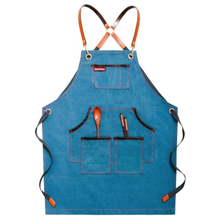 Canvas Coffee Barista Overall with Custom Logo Printing - Trendha