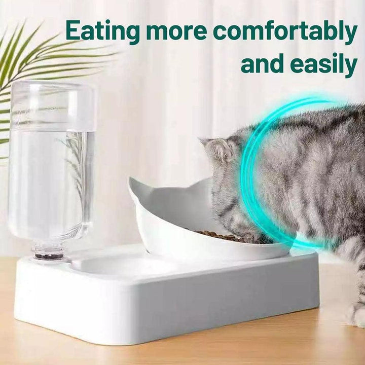 Cat's Food and Water Bowl - Trendha