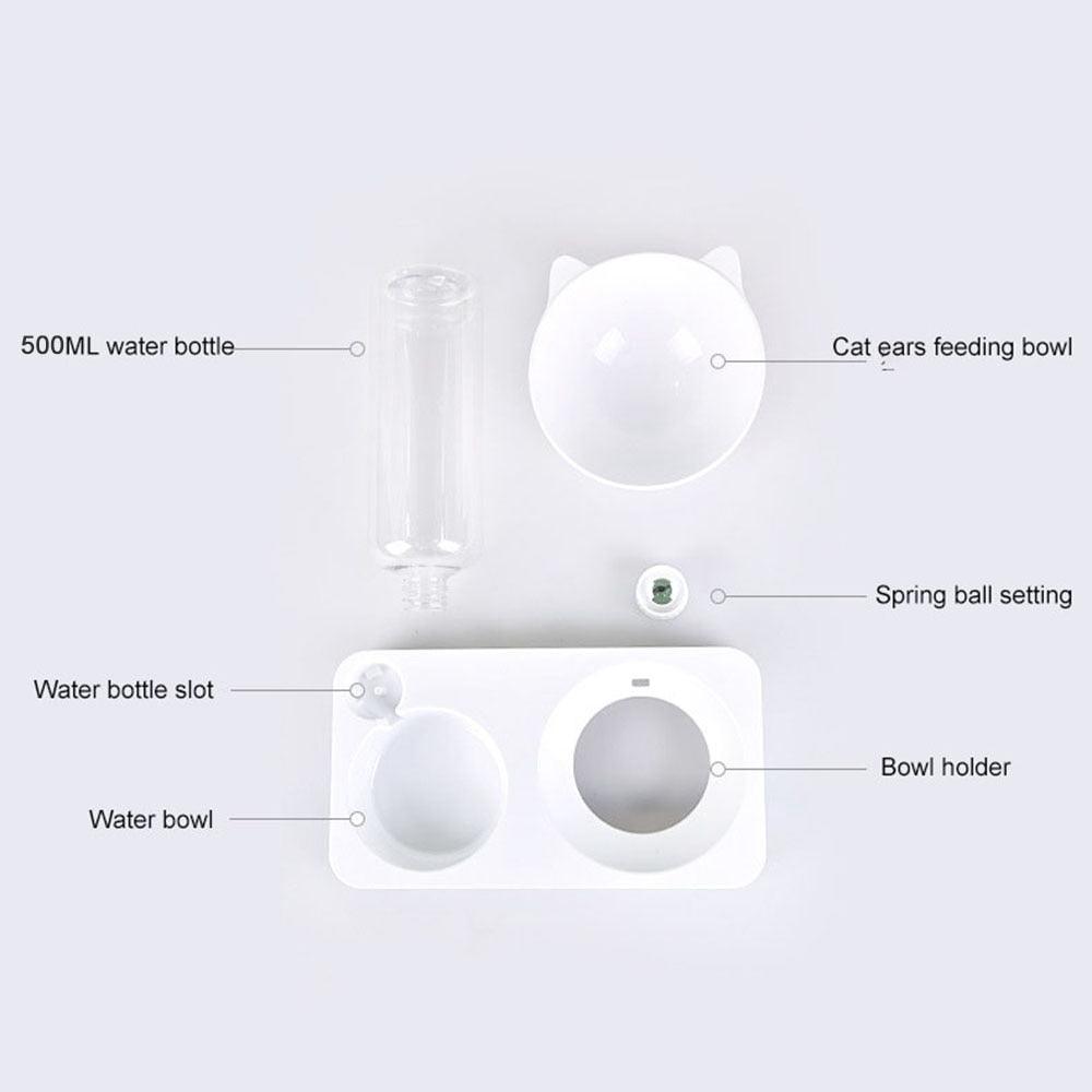 Cat's Food and Water Bowl - Trendha
