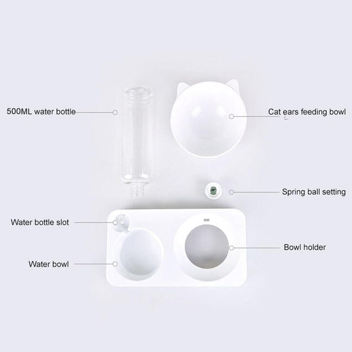 Cat's Food and Water Bowl - Trendha