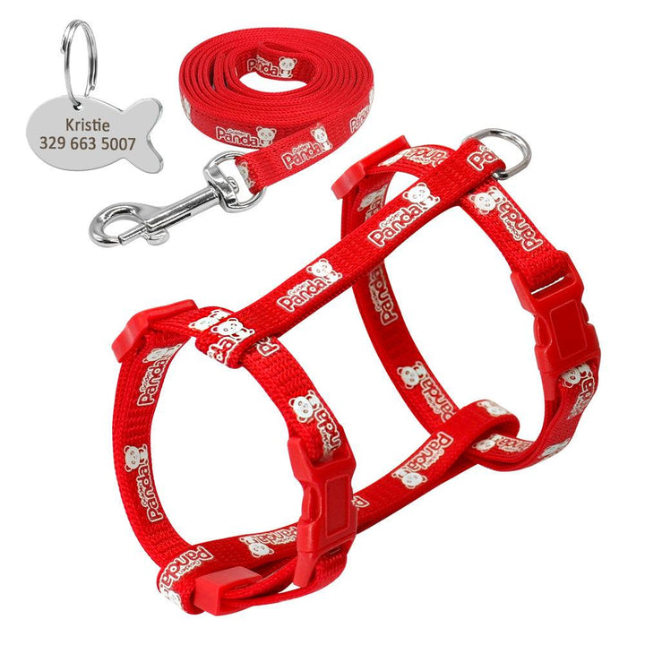Cat's Luminous Harness And Leash Set - Trendha