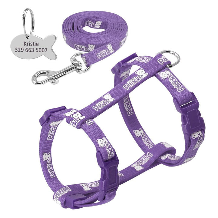 Cat's Luminous Harness And Leash Set - Trendha
