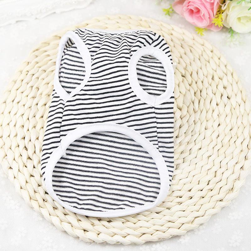 Cat's Summer Striped Cotton T-Shirts - Trendha