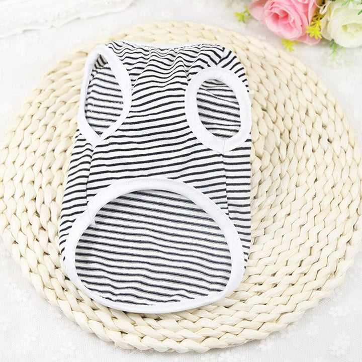 Cat's Summer Striped Cotton T-Shirts - Trendha