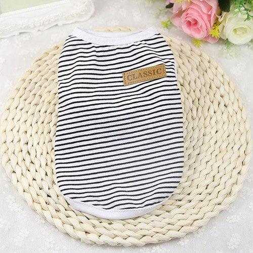 Cat's Summer Striped Cotton T-Shirts - Trendha