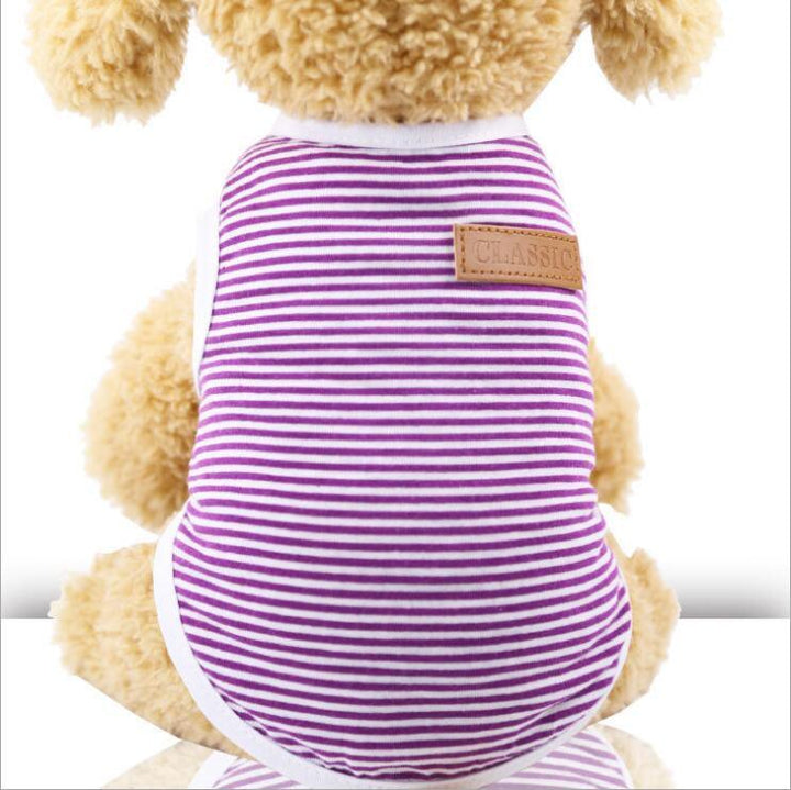 Cat's Summer Striped Cotton T-Shirts - Trendha