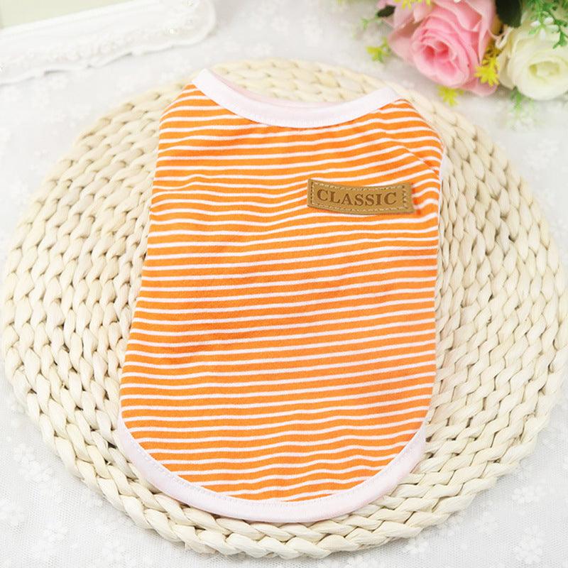 Cat's Summer Striped Cotton T-Shirts - Trendha