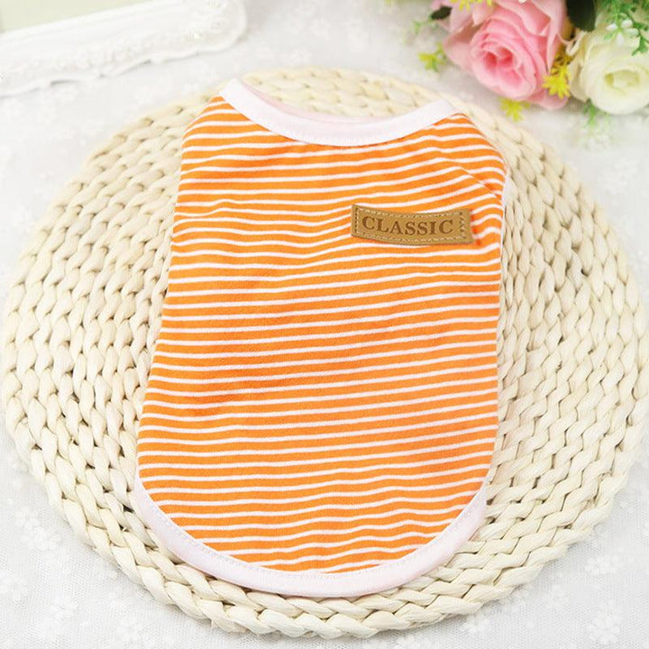 Cat's Summer Striped Cotton T-Shirts - Trendha