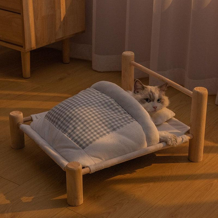 Cats Removable Wooden Sleeping Hammock Bed - Trendha