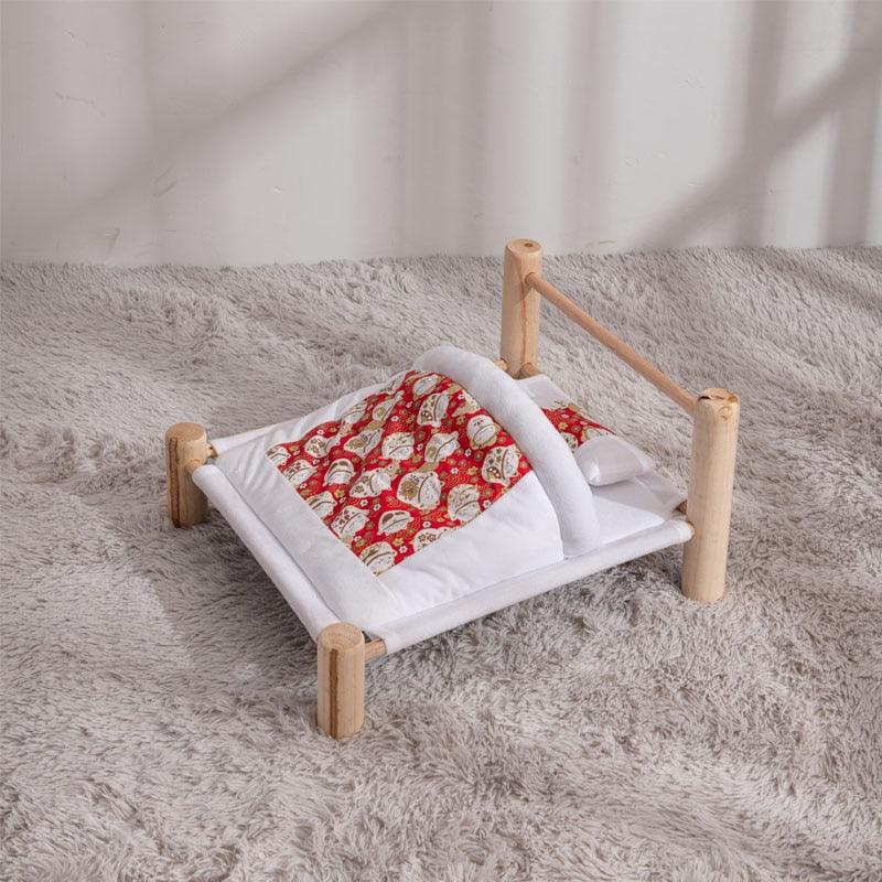 Cats Removable Wooden Sleeping Hammock Bed - Trendha