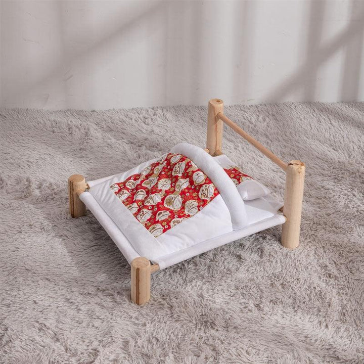 Cats Removable Wooden Sleeping Hammock Bed - Trendha