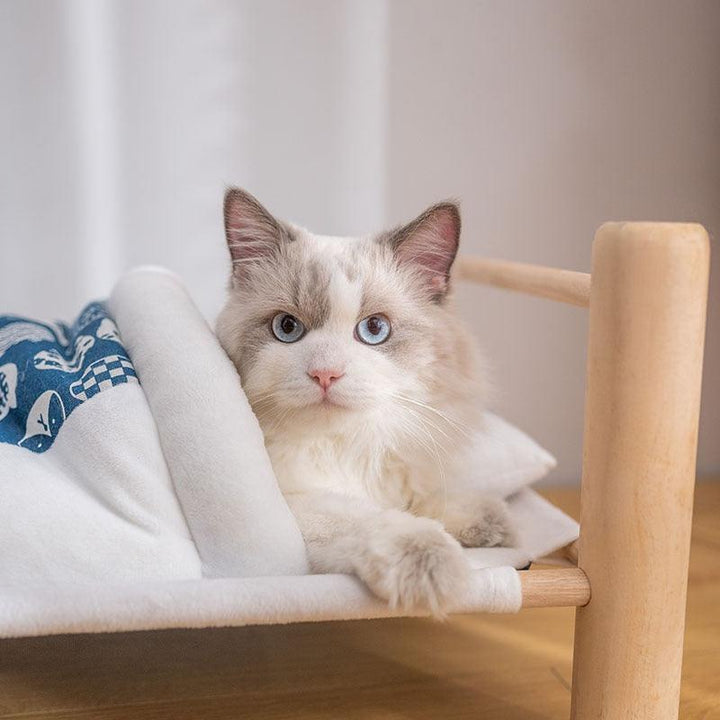 Cats Removable Wooden Sleeping Hammock Bed - Trendha