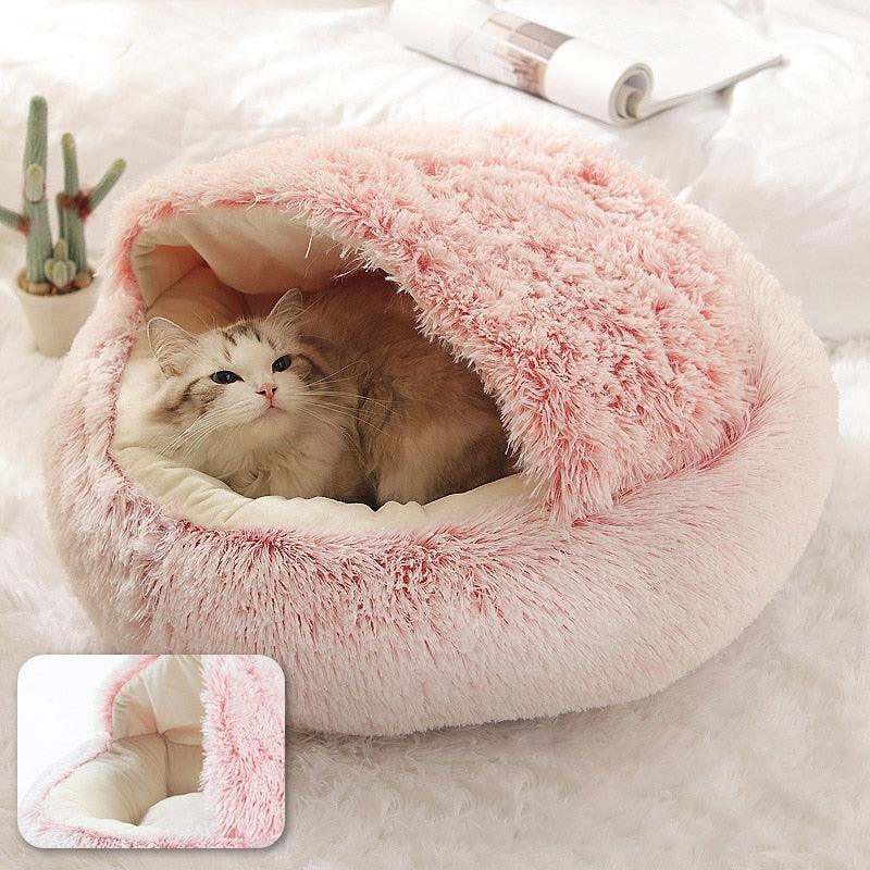 Cats Round Plush Bed - Trendha