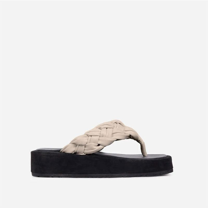 Fashion Ladies Round Toe Flip-flops - Trendha