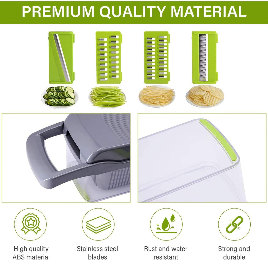 12 In 1 Manual Vegetable Chopper Kitchen Gadgets Food Chopper Onion Cutter Vegetable Slicer - Trendha